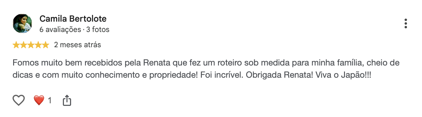 Avaliação no Google 2