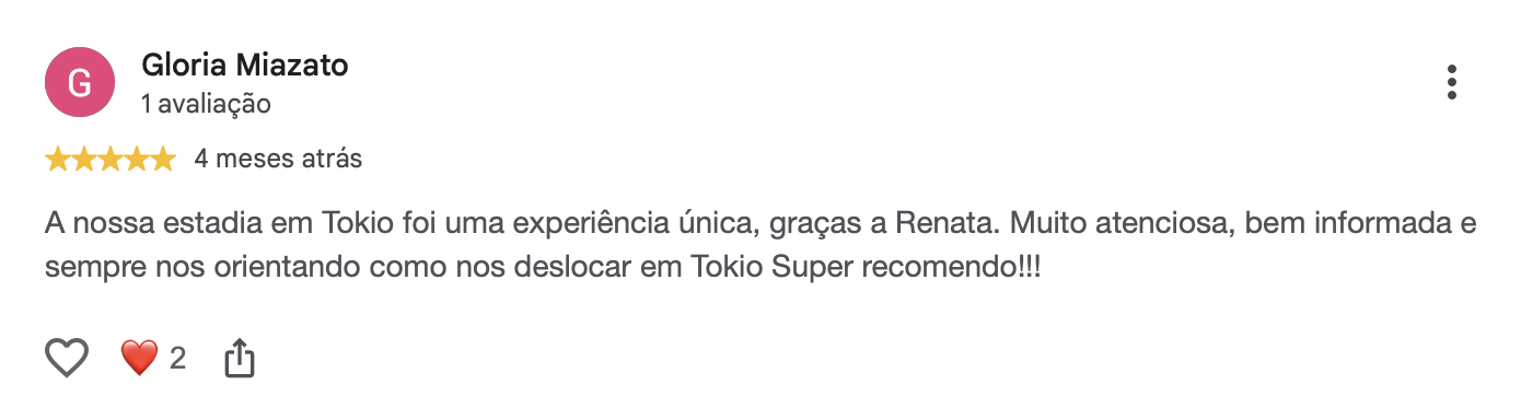 Avaliação no Google 8